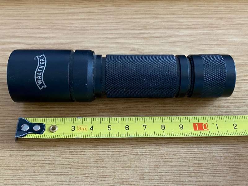 Walther Mega Light 3 ,torch, works with 2x CR123A Batterie, Batteries needs to be replaced, vintage