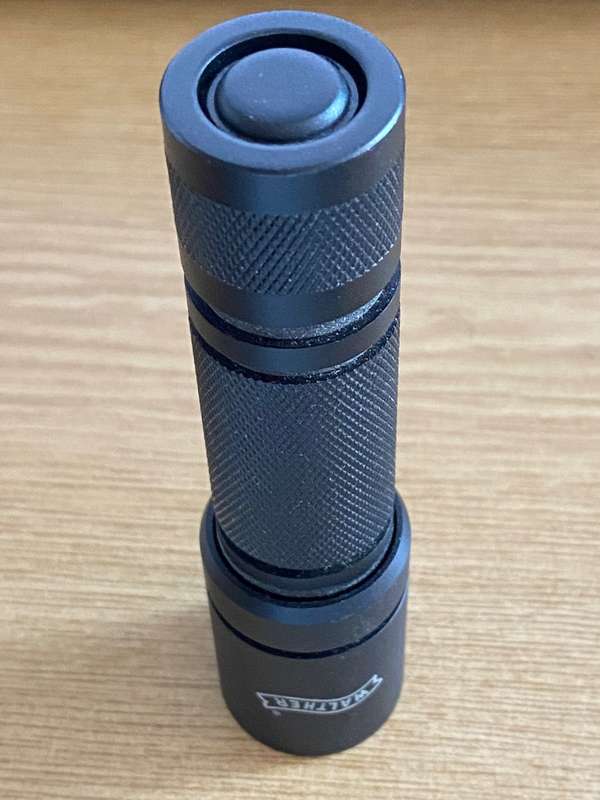 Walther Mega Light 3 ,torch, works with 2x CR123A Batterie, Batteries needs to be replaced, vintage