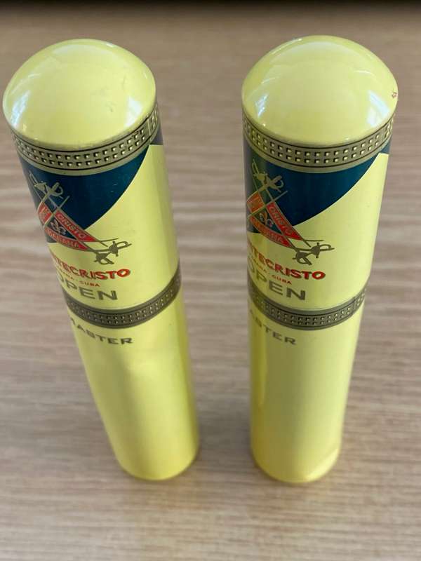 1 x Empty alumium container for Habanos montecristo master  cigarette , vintage
