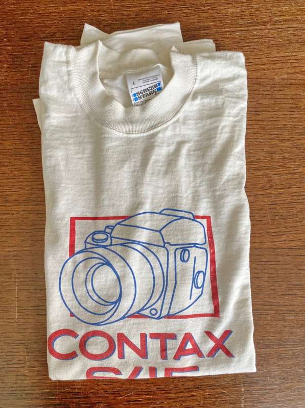 Contax 645 T-shirt white size L used  vintage, collectors item