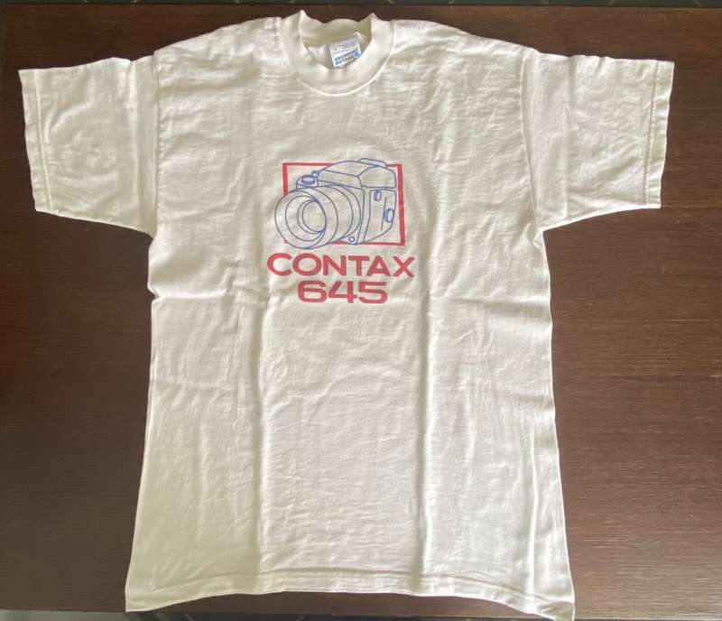 Contax 645 T-shirt white size L used  vintage, collectors item