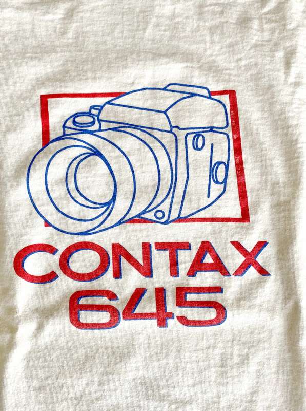 Contax 645 T-shirt white size L used  vintage, collectors item