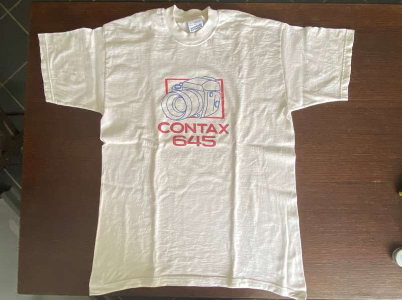 Contax 645 T-shirt white size XL used  vintage, collectors item