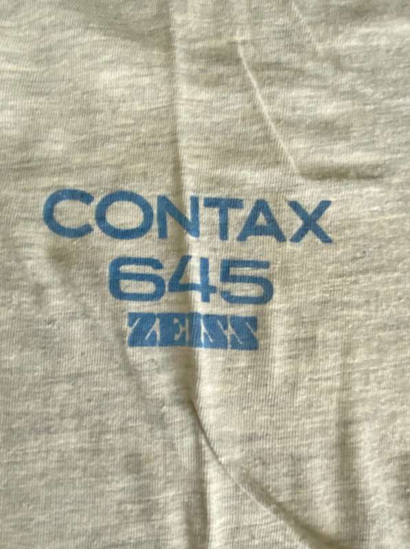 Contax 645 Zeiss T-shirt light grey size L used  vintage, collectors item