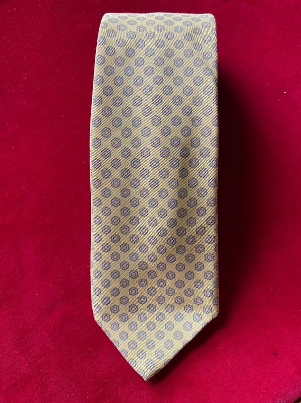 Pancaldi Tie , yellow, collectors item, rare, vintage, made in Italy, silk,seta