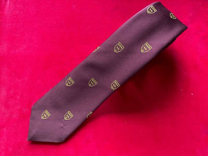 The Sussex Tie, bordeaux, collectors item, rare, vintage, made in England