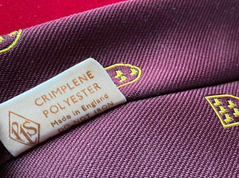 The Sussex Tie, bordeaux, collectors item, rare, vintage, made in England