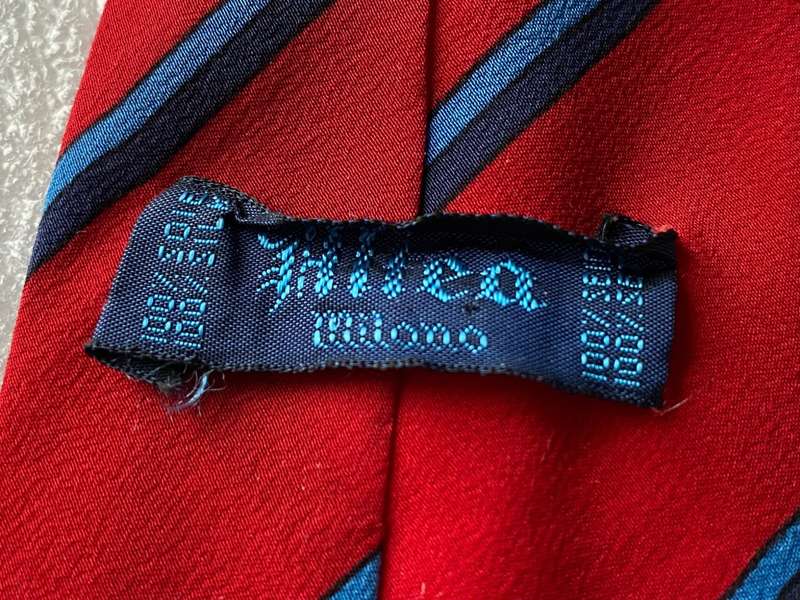 Altea Milano 100% Silk Vintage Tie , red, collectors item, rare, vintage, made in Italy