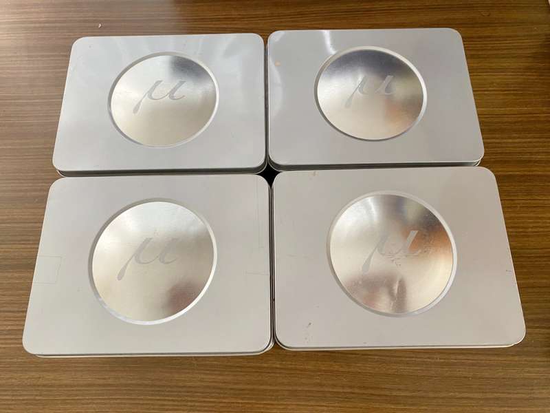4 x Original Olympus Aluminium sale-box for mju-I / mju-II