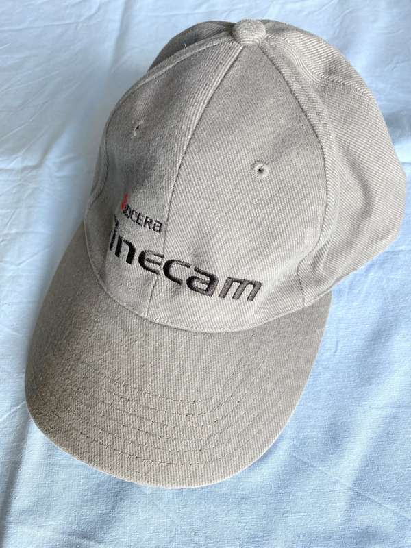 Kyocera Finecam Baseball Cap, grey, vintage, collectors item