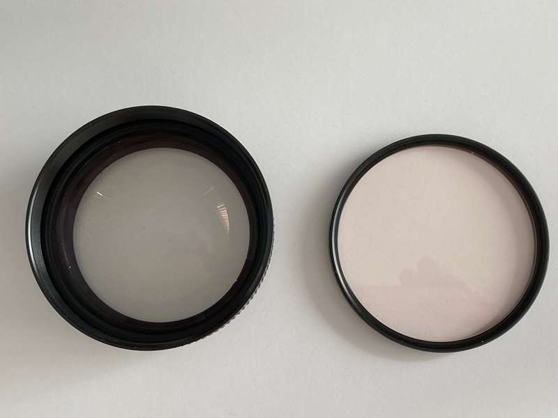 TV Tele conversion lens 1.4x with Adapterring 55mm -49mm and  Kenko 72mm 1A skylight Filter
