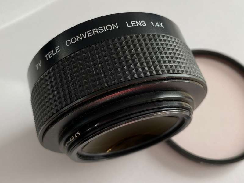 TV Tele conversion lens 1.4x with Adapterring 55mm -49mm and  Kenko 72mm 1A skylight Filter