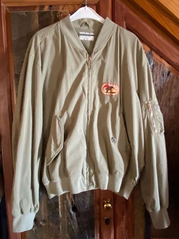 Benetton Jacket Pilot style Botswana ,size 54, more XL , olive-green ,in very good condition