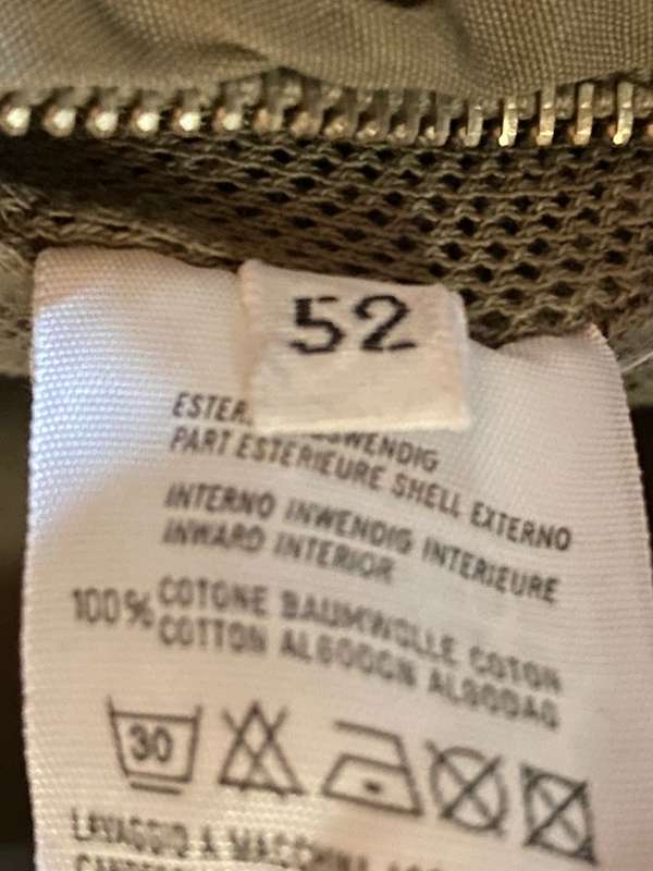 Benetton Jacket Pilot style, Thula ,size 52, more L , olive-green ,in very good condition