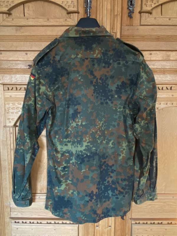 German Millitary Army Jacket Zipped Fleck-tarn Camouflage,Gr.12  185-195 with Logo,