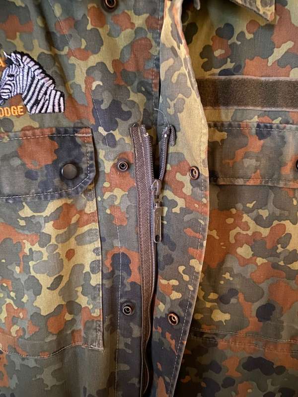 German Millitary Army Jacket Zipped Fleck-tarn Camouflage,Gr.12  185-195 with Logo,