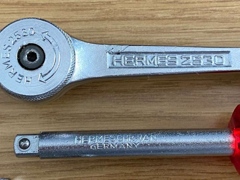 Hermes Germany Rachet Socket Tool Set in metal case, vintage, very rare, collectors item