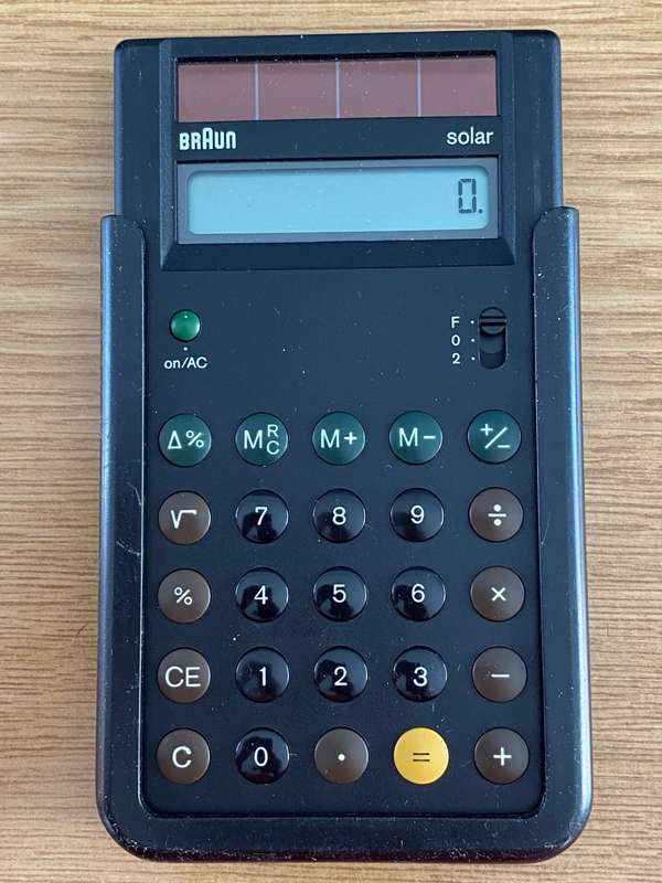 Braun Solar Calculator Type 4777 from 80s,  vintage, collectors item