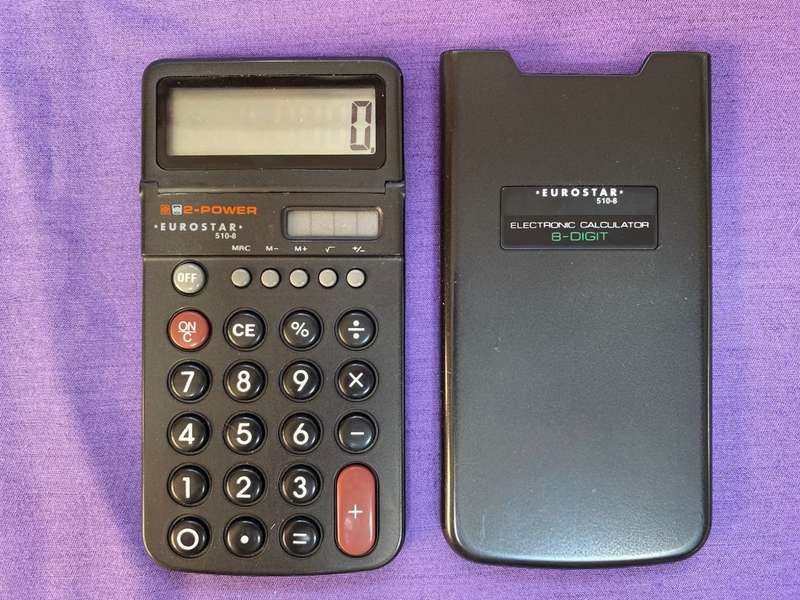 Eurostar 510-8 electronic calculator, vintage, collectors item