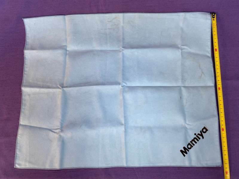 Mamiya item, lens mini towel, 39cmx50cm,used,vintage, collectors item,original item