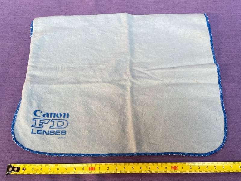 Canon FD lenses cleaning mini towel, 22cmx26cm,used,vintage, collectors item