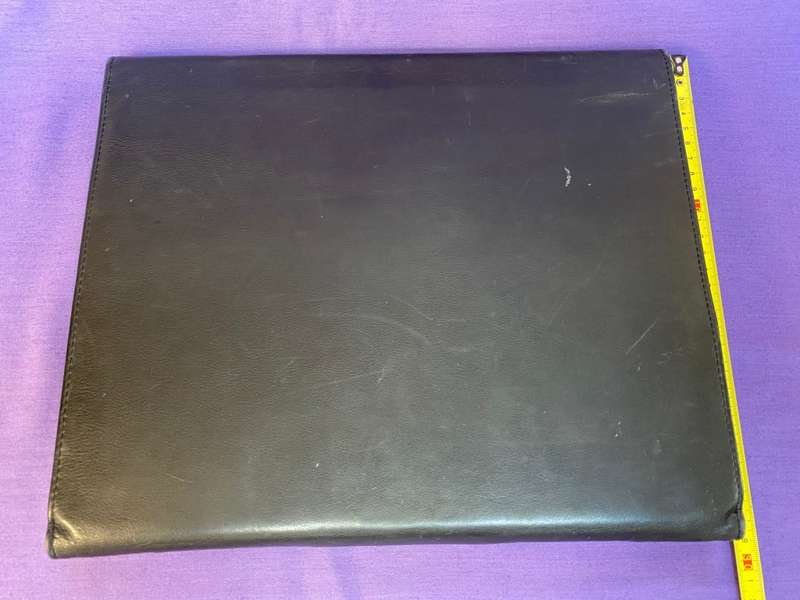 Krause Genuine Leather A4 Document Folder, Black , used from Germany collectors item