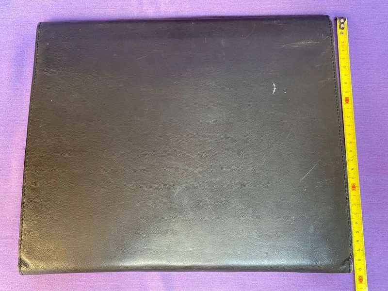 Krause Genuine Leather A4 Document Folder, Black , used from Germany collectors item