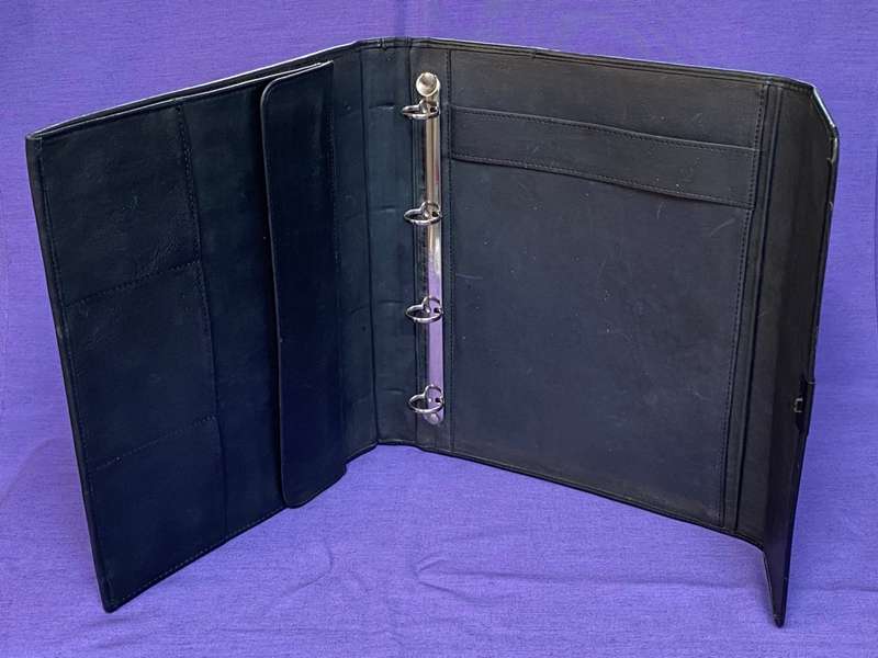 Krause Genuine Leather A4 Document Folder, Black , used from Germany collectors item