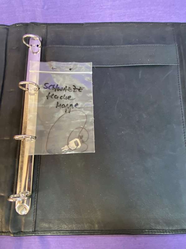 Krause Genuine Leather A4 Document Folder, Black , used from Germany collectors item