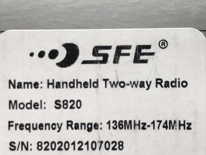 1 X SFE  Two Way Radio,handheld - WALKY TALKY # 8202012107028 , high quality professional long range