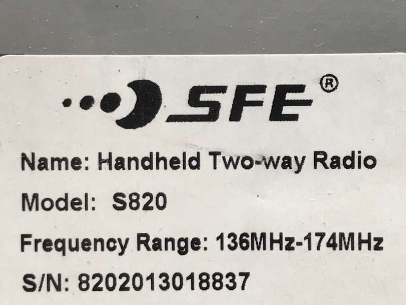 1 X SFE  Two Way Radio,handheld - WALKY TALKY # 8202013018837 , high quality professional long range
