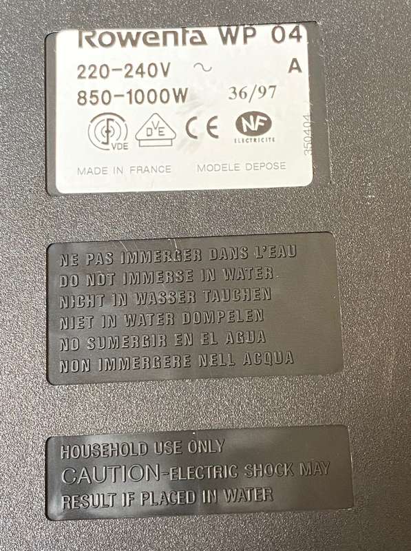 Rowenta WP04A Electric Food Warmer Heating Hot Plate Tray 1000W