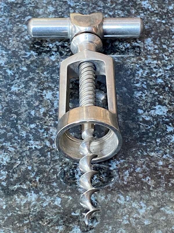 Corkscrew metal stainless steel  vintage from the 60s