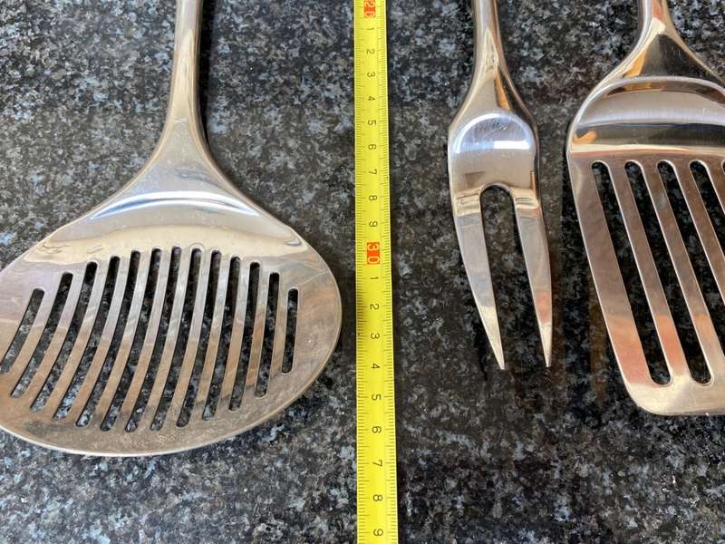 Emsa Design rostfrei 18-8 Kitchen tools Lot, made in Germany, kitchen tool, fork,spoons, pan slider