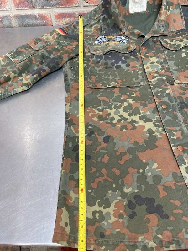 German Millitary Army Jacket Zipped Fleck-tarn Camouflage,Gr  175-185 with Logo,