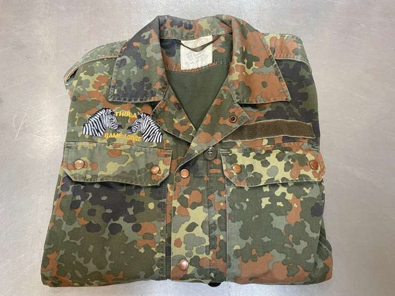 German Millitary Army Jacket Zipped Fleck-tarn Camouflage,Gr  175-185 with Logo,