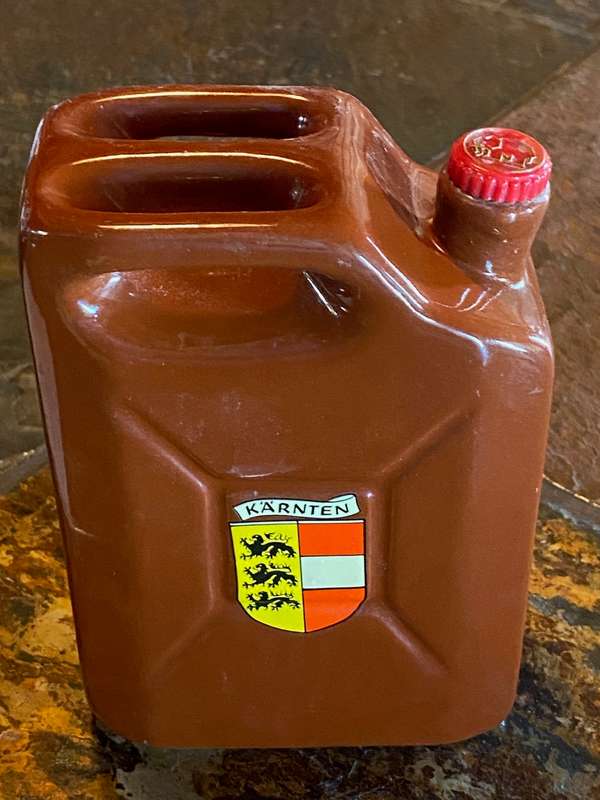 Empty Old Karnten Gebirgs-Enzian, Glockner,Porcelaine canister ,vintage, Bar Item, Collectors Item