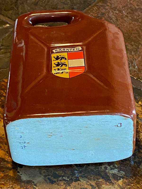 Empty Old Karnten Gebirgs-Enzian, Glockner,Porcelaine canister ,vintage, Bar Item, Collectors Item