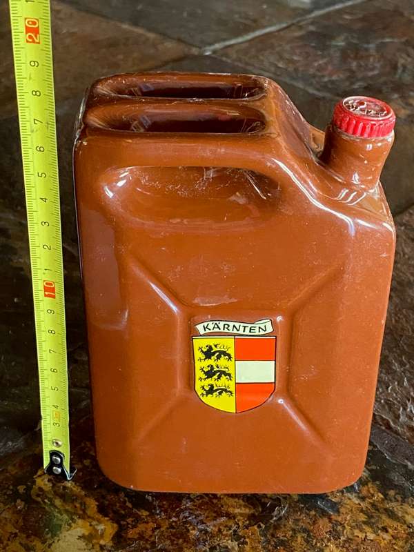 Empty Old Karnten Gebirgs-Enzian, Glockner,Porcelaine canister ,vintage, Bar Item, Collectors Item