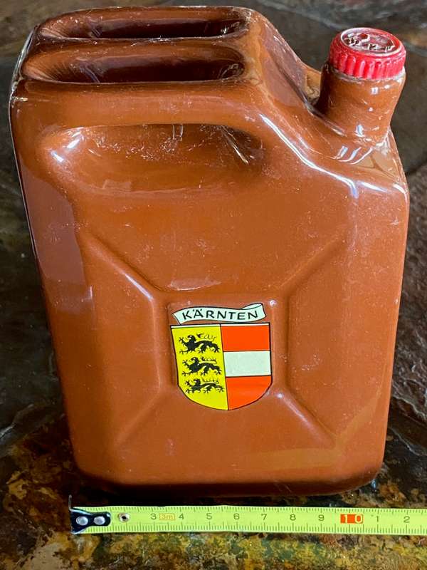 Empty Old Karnten Gebirgs-Enzian, Glockner,Porcelaine canister ,vintage, Bar Item, Collectors Item