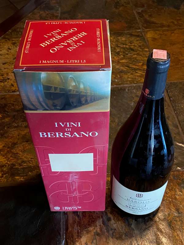 Ivini di Bersano Nirvasco Barolo 1996, 1.5L, 1996, vintage, sealed, Bar Item, Collectors Item