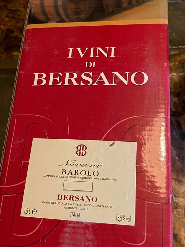 Ivini di Bersano Nirvasco Barolo 1996, 1.5L, 1996, vintage, sealed, Bar Item, Collectors Item