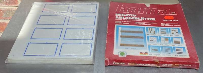 Hama #9024 filing leaves for 6x9cm negative or slides , nearly full package of 100 sheet, A4 leaves