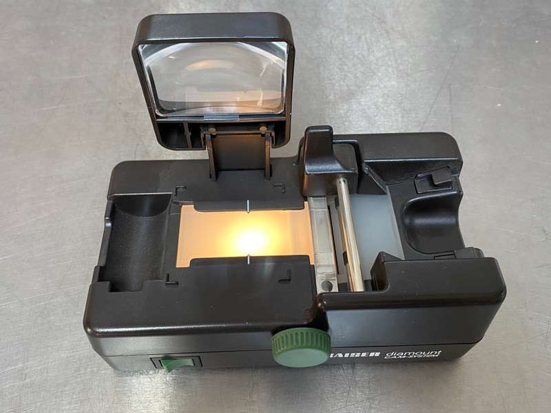 Kaiser diamount C.A.M. System, slide mounting system, working, comes with some slide frames