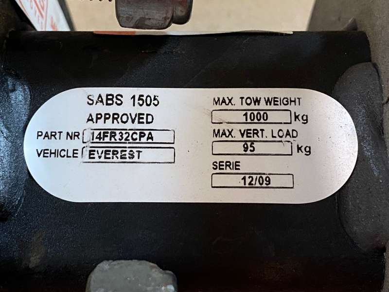 Ford Everest tow extension part Bosal 14FR32CPA, new, never used