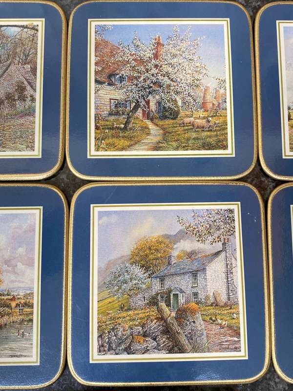 English Mug Coasters Lot 1, cloversleaf, collectors item
