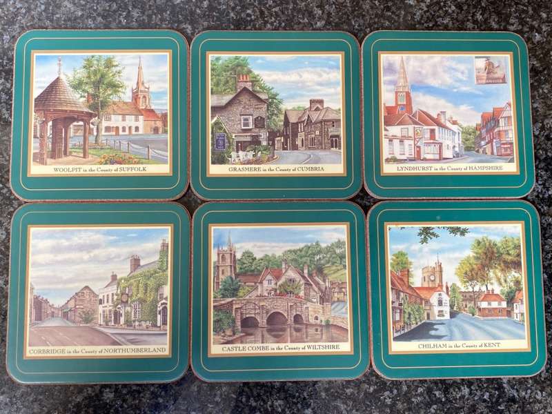 English Mug Coasters Cloverleaf Lot 2, collectors item