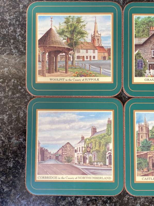 English Mug Coasters Cloverleaf Lot 2, collectors item