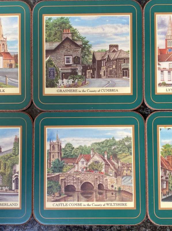 English Mug Coasters Cloverleaf Lot 2, collectors item