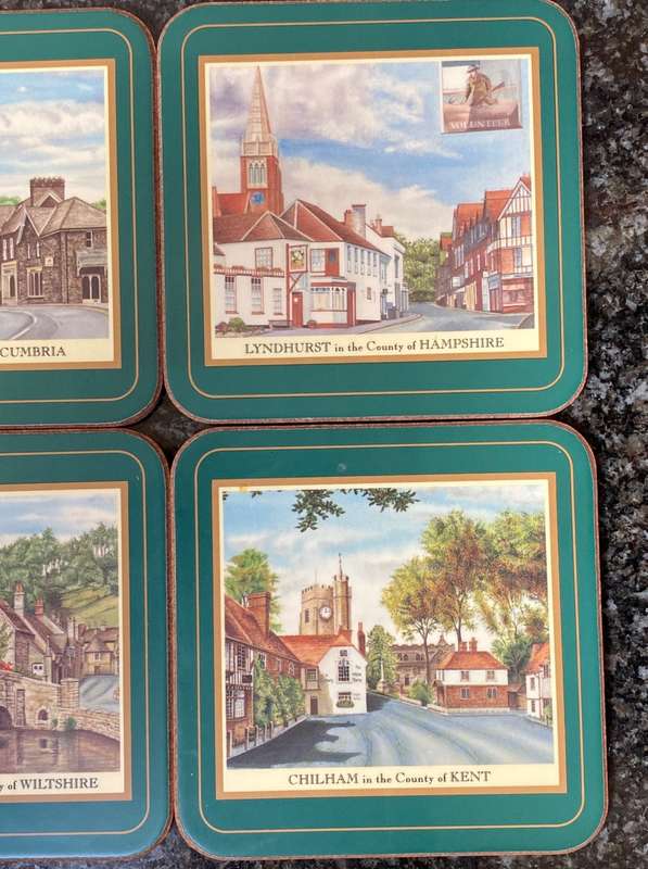 English Mug Coasters Cloverleaf Lot 2, collectors item